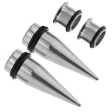 Maxbell 4 Pieces Ear Gauges Stretching Kit Stainless Steel Flare Plug Tapper 10mm - Aladdin Shoppers