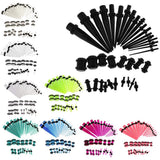 Maxbell 36pcs Ear Gauges Stretching Kit Acrylic Plug 14G-00G Expander White - Aladdin Shoppers