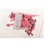 Maxbell 36pcs Ear Gauges Stretching Kit Acrylic Plug 14G-00G Expander Pink