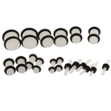 Maxbell 36pcs Ear Gauges Stretching Kit Acrylic Plug 14G-00G Expander Luminous White - Aladdin Shoppers
