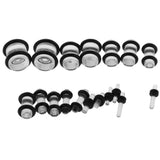 Maxbell 36pcs Ear Gauges Stretching Kit Acrylic Plug 14G-00G Expander Transparent - Aladdin Shoppers