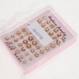 Maxbell 24 Pairs Assorted Crystal Flower Heart Star Mixed Earring Sets Wholesale