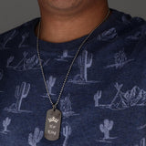 Maxbell 2pcs Her King & His Queen Dog Tag Pendant Couple Necklace Lovers Beads Chain
