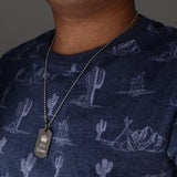 Maxbell 2pcs Her King & His Queen Dog Tag Pendant Couple Necklace Lovers Beads Chain
