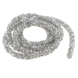 Maxbell Hollow Bracelet Cord For DIY Jewelry Crafts Christmas Party Decor Silver