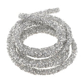 Maxbell Hollow Bracelet Cord For DIY Jewelry Crafts Christmas Party Decor Silver