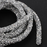 Maxbell Hollow Bracelet Cord For DIY Jewelry Crafts Christmas Party Decor Silver