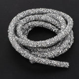 Maxbell Hollow Bracelet Cord For DIY Jewelry Crafts Christmas Party Decor Silver
