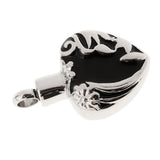 Maxbell Stainless Steel Black Enamel Love Heart Ash Urn Pendant Memorial Cremation - Aladdin Shoppers