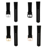 Maxbell Black Silicone Rubber Sport Replacement Watch Band Strap 19mm Silver - Aladdin Shoppers