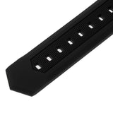 Maxbell Black Silicone Rubber Sport Replacement Watch Band Strap 20mm Silver