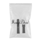 Maxbell Black Silicone Rubber Sport Replacement Watch Band Strap 20mm Silver