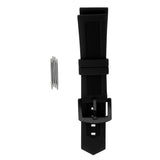 Maxbell Black Silicone Rubber Sport Replacement Watch Band Strap 19mm Black