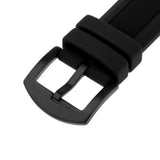 Maxbell Black Silicone Rubber Sport Replacement Watch Band Strap 19mm Black