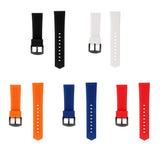 Maxbell Black Silicone Rubber Sport Replacement Watch Band Strap 19mm Black
