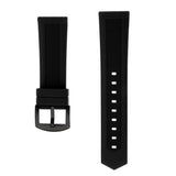 Maxbell Black Silicone Rubber Sport Replacement Watch Band Strap 19mm Black