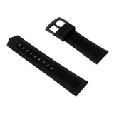 Maxbell Black Silicone Rubber Sport Replacement Watch Band Strap 19mm Black