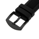 Maxbell Black Silicone Rubber Sport Replacement Watch Band Strap 24mm Black - Aladdin Shoppers