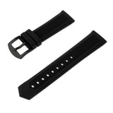 Maxbell Black Silicone Rubber Sport Replacement Watch Band Strap 24mm Black - Aladdin Shoppers