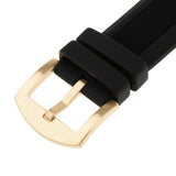 Maxbell Black Silicone Rubber Sport Replacement Watch Band Strap 22mm Gold - Aladdin Shoppers