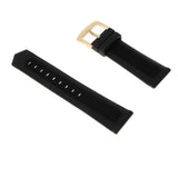 Maxbell Black Silicone Rubber Sport Replacement Watch Band Strap 22mm Gold - Aladdin Shoppers