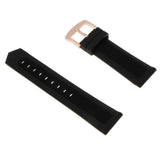 Maxbell Black Silicone Rubber Sport Replacement Watch Band Strap 19mm Rose Gold