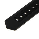 Maxbell Black Silicone Rubber Sport Replacement Watch Band Strap 19mm Rose Gold
