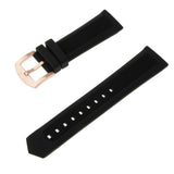 Maxbell Black Silicone Rubber Sport Replacement Watch Band Strap 20mm Rose Gold - Aladdin Shoppers