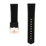 Maxbell Black Silicone Rubber Sport Replacement Watch Band Strap 20mm Rose Gold - Aladdin Shoppers