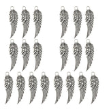 Maxbell 20Pcs Vintage Zinc Alloy Wings Charms Pendants for Jewelry DIY Making Crafts