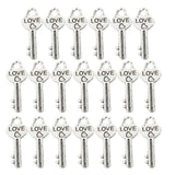 Maxbell 20PC Vintage Zinc Alloy DIY Jewelry Accessory Key Pendant Car Key Ring Chain