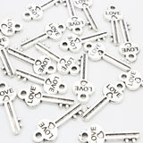 Maxbell 20PC Vintage Zinc Alloy DIY Jewelry Accessory Key Pendant Car Key Ring Chain