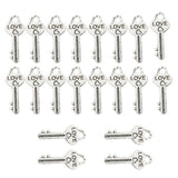 Maxbell 20PC Vintage Zinc Alloy DIY Jewelry Accessory Key Pendant Car Key Ring Chain