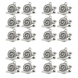 Maxbell 20 Pieces Bulk Silver Animal Snail Pendant Finding Bead Finding Crafts