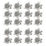 Maxbell 20 Pieces Bulk Silver Animal Snail Pendant Finding Bead Finding Crafts