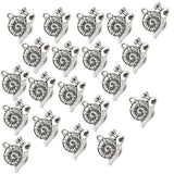 Maxbell 20 Pieces Bulk Silver Animal Snail Pendant Finding Bead Finding Crafts