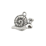 Maxbell 20 Pieces Bulk Silver Animal Snail Pendant Finding Bead Finding Crafts