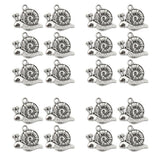 Maxbell 20 Pieces Bulk Silver Animal Snail Pendant Finding Bead Finding Crafts
