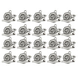Maxbell 20 Pieces Bulk Silver Animal Snail Pendant Finding Bead Finding Crafts
