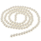 Maxbell 5 Package New DIY Glass Loose Round Imitation Pearl Beads Strand Off white