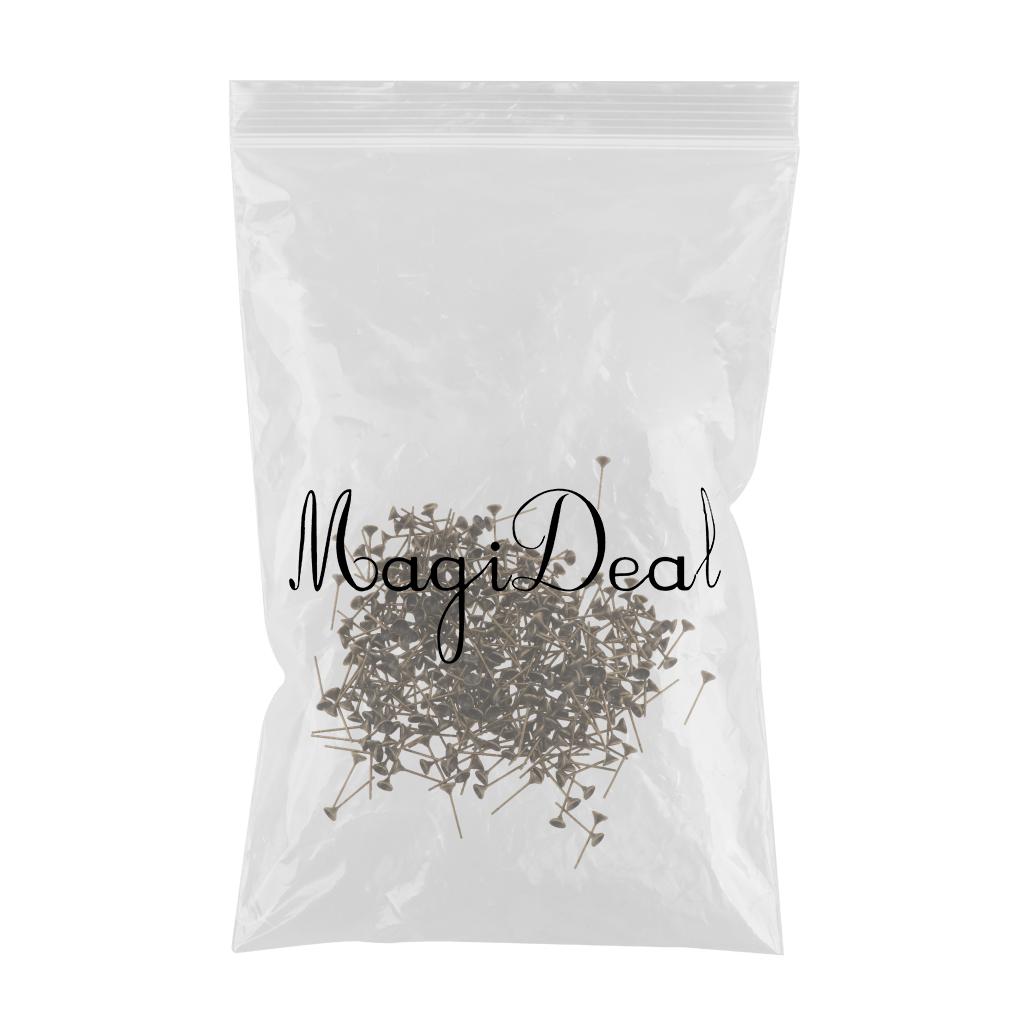 Maxbell Wholesale Blank Earrings Pin Post Stud Findings DIY 400pcs Cup Post Bronze