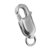 2 Pieces 925 Sterling Lobster Clasp Split Ring Jewelry Keychain DIY Platinum