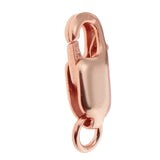 2Pcs 925 Sterling Lobster Clasp Split Ring Jewelry Keychain DIY Rose Gold