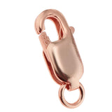 2Pcs 925 Sterling Lobster Clasp Split Ring Jewelry Keychain DIY Rose Gold