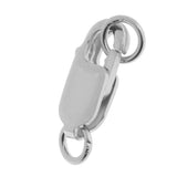 2 Pieces 925 Sterling Lobster Clasp Split Ring Jewelry Keychain DIY Platinum