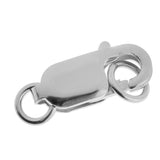 2 Pieces 925 Sterling Lobster Clasp Split Ring Jewelry Keychain DIY Platinum
