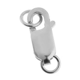 2 Pieces 925 Sterling Lobster Clasp Split Ring Jewelry Keychain DIY Platinum