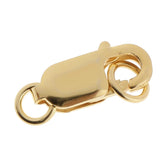 2Pcs 925 Sterling Metal Lobster Clasp Split Ring Jewelry Keychain DIY Gold