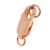 2Pcs 925 Sterling Lobster Clasp Split Ring Jewelry Keychain DIY Rose Gold