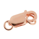 2Pcs 925 Sterling Lobster Clasp Split Ring Jewelry Keychain DIY Rose Gold